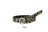 LEOPARD EYELET BELT