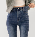 4 Seasons Banding Long Boot Cut Color Denim Pants