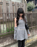 Shiho Flare One Piece Cardigan Set