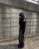 Tsuri Wide Long Denim Pants
