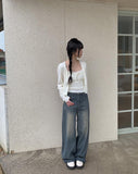 Yayo Crop Sleeveless Cardigan Set