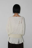 LOOSE BOUCLE DAMAGE KNIT