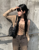 Hako Sand Washing Pintuck Wide Pants