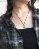 Hate Leather Silver Pendant Necklace
