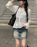 Done Punching Net Loose Fit Knit