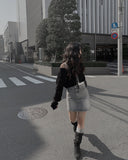 Nuts Washing Denim Mini Skirt