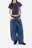 80's retro semi balloon denim pants
