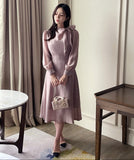 Enabel Chiffon Tie Bustier Flare One Piece