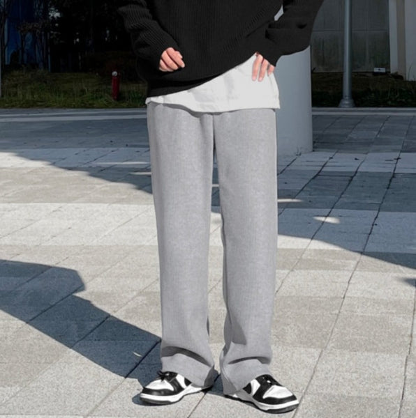 【MODERNIF】Rivan Wool Knit Wide Pants modernif (モダンイフ) - リバンウールニットワイドパンツ
