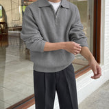 Abel collar half-zip knit