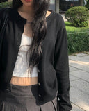 Ati Basic Round Knit Cardigan