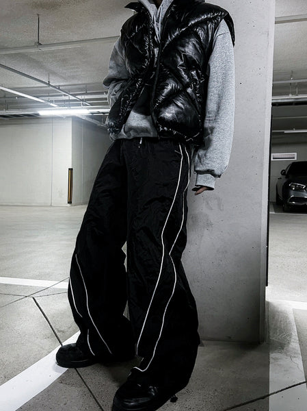 【COSYHARU】Nylon Curve Line Pants COSYHARU (コシハル) - ナイロンカーブラインパンツ / Nylon
