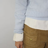 POETIC CABLE COLLAR KNIT