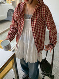 Hakaru Check Hood Strap Shirt