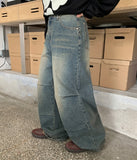 Haneun Parachute Wide Denim Pants