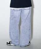 Bulky Wide Denim Pants