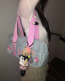 Ail Number Star Cotton Shoulder Bag