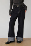 ROLL-UP BOOTCUT DENIM
