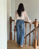 Mobel Cotton Wide Denim Pants