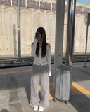 Boarding Grey Wide Denim Pants
