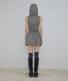 Hooded High Neck Dress