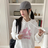 Aesop Y2K Cat Star Print Long Sleeve Hood Sweatshirt