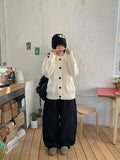 Enen Star Rivet Wide Cotton Pants
