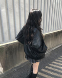 Milan Overfit Leather Blouson Leather Jacket