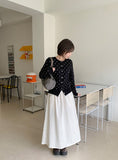 Zumi Snap Button Banding Long Skirt