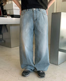 Gomibe Washed Denim Wide Pants