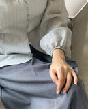 Mion V-neck Shirring Strap Blouse