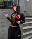 American Patch Slim Hooded Zip-Up