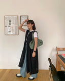 Hakun Layered Slit Ribbon Long One Piece