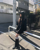 Alter Nylon Shirring Layered One Piece