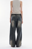 Alfred line flare denim pants