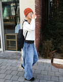 3 BUTTON CARPENTER WIDE DENIM
