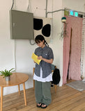 Elko Color Pigment Washing Wide Cotton Pants