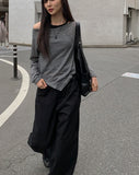 Hep Black Cotton Wide Pants