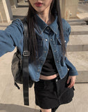 Crack square leather cross bag