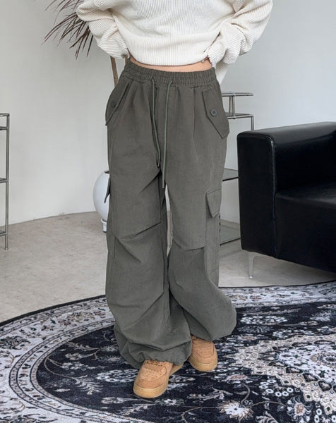 【SATIIIZ】Kyrem Peach Balloon Cargo Pants SATIIIZ (サティーズ) - キレムピーチバルーンカーゴパンツ