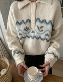 Fallen Nordic Wool Collar Knit
