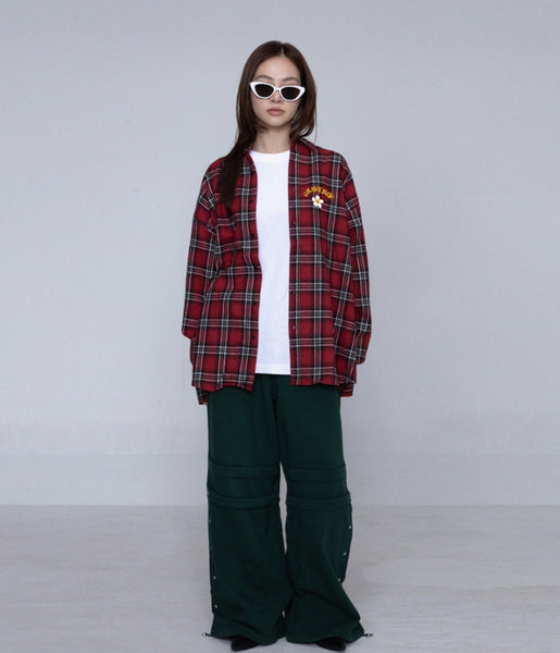 【GRAVER】24SS★ Flower GRAVEROF Arch Logo Check Shirt GRAVER(グレーバー) - フラワーGRAVEROFアーチロゴチェック