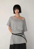(2-WAY) BUTTON LOOSE TEE