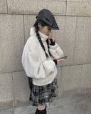 Alice Wool Check Pleated Skirt