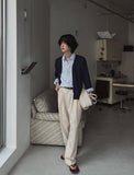 Ablik three tuck linen slacks