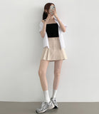 A-line Inner Button Stylish Skirt Pants