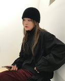 FANNING ANGORA BEANIE