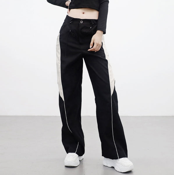 【NONCODE】Reddine Color Matching String Pants NONCODE(ノンコード) - レディン配色ストリングパンツ / Reddine