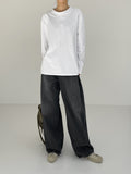 310 Pleated Wide Denim Pants