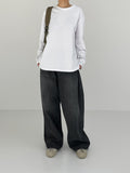 310 Pleated Wide Denim Pants